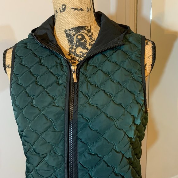 Lafayette 148 New York Quilted Vest Hoodie - Picture 2 of 7